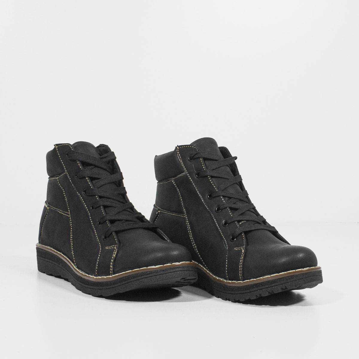 BOTINES MUJER MARIBU CUERO NEGRO 714 - 2