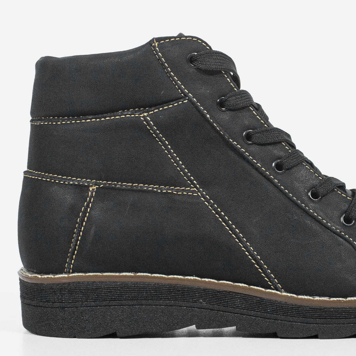 BOTINES MUJER MARIBU CUERO NEGRO 714 - 4