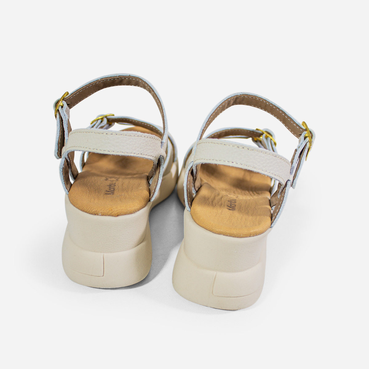 SANDALIAS MUJER MARIBU CUERO HUESO 1093 - 3