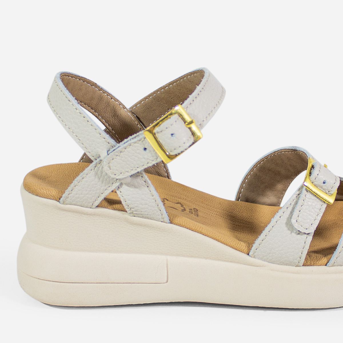 SANDALIAS MUJER MARIBU CUERO HUESO 1093 - 4