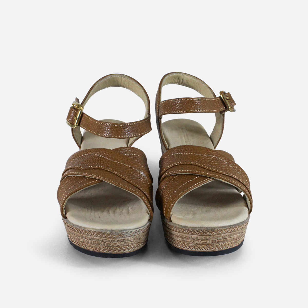 SANDALIAS MUJER MARIBU CUERO CARAMELO 1097 - 4