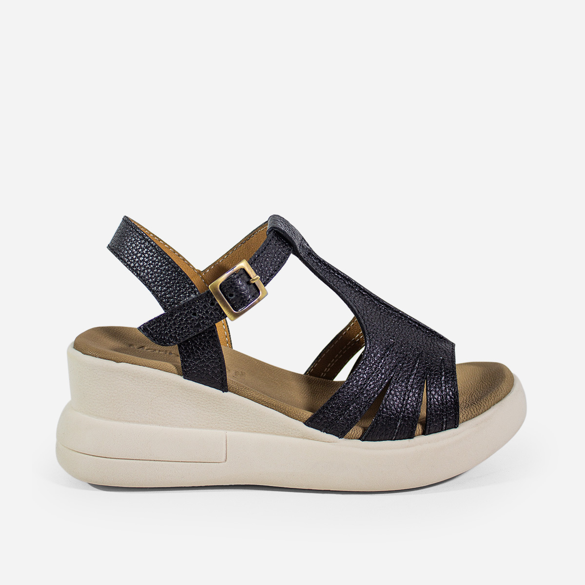 SANDALIAS MUJER MARIBU CUERO NEGRO 366 - 1