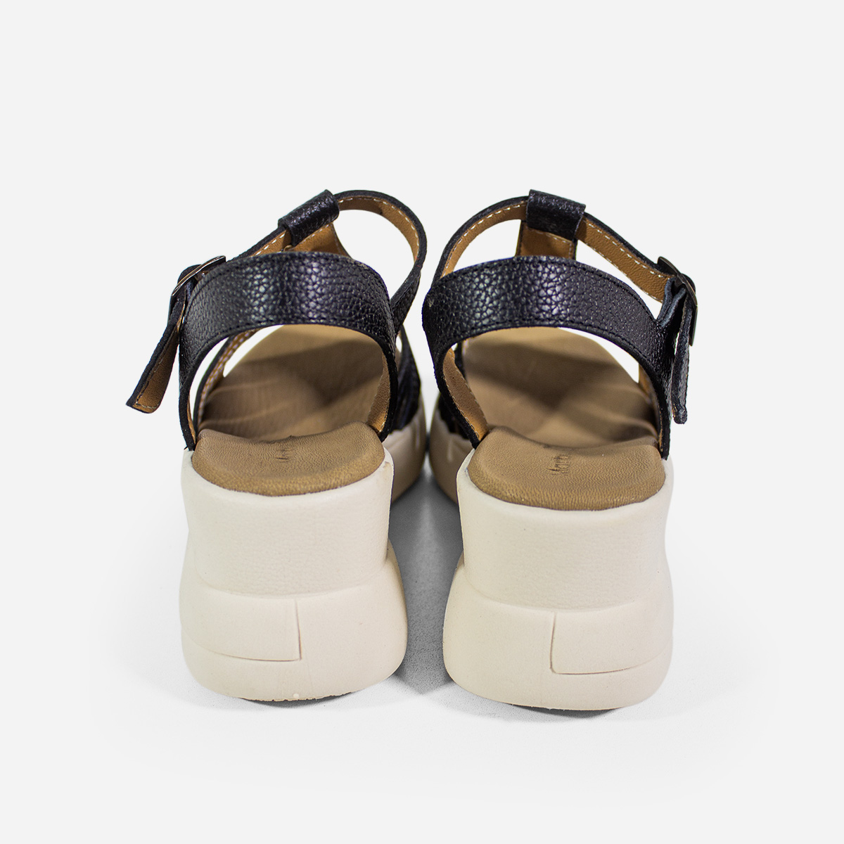 SANDALIAS MUJER MARIBU CUERO NEGRO 366 - 3