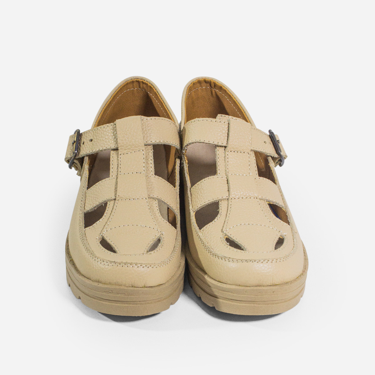 SANDALIAS MUJER MARIBU CUERO NATURAL 1087 - 3