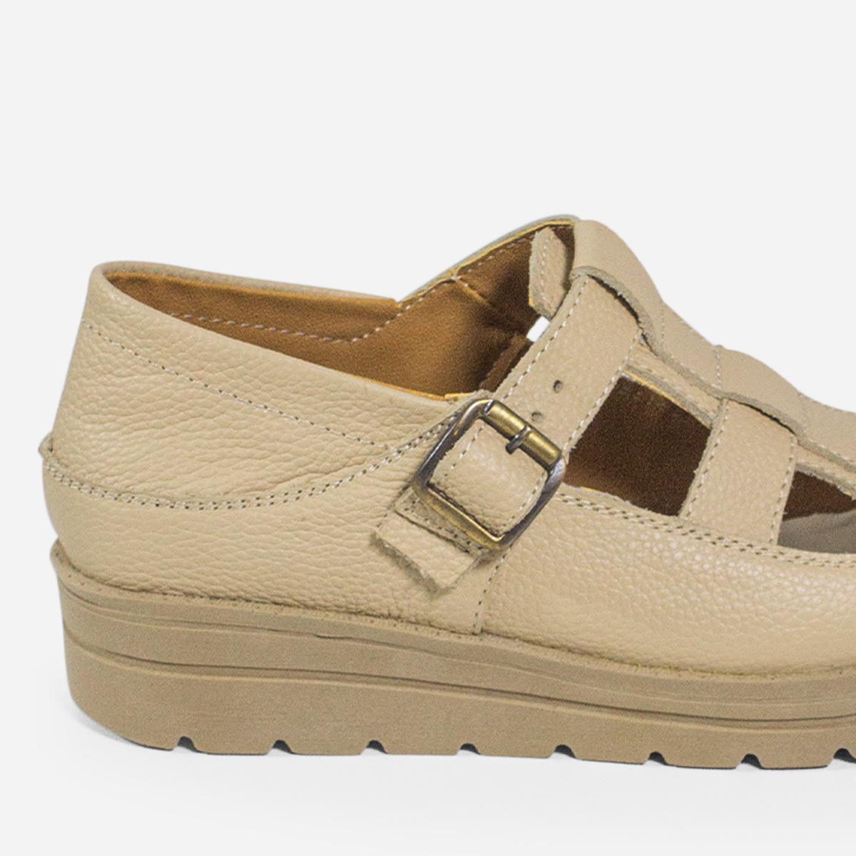 SANDALIAS MUJER MARIBU CUERO NATURAL 1087 - 5