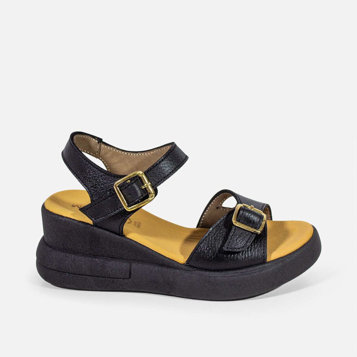 SANDALIAS MUJER MARIBU CUERO NEGRO 768 - 1