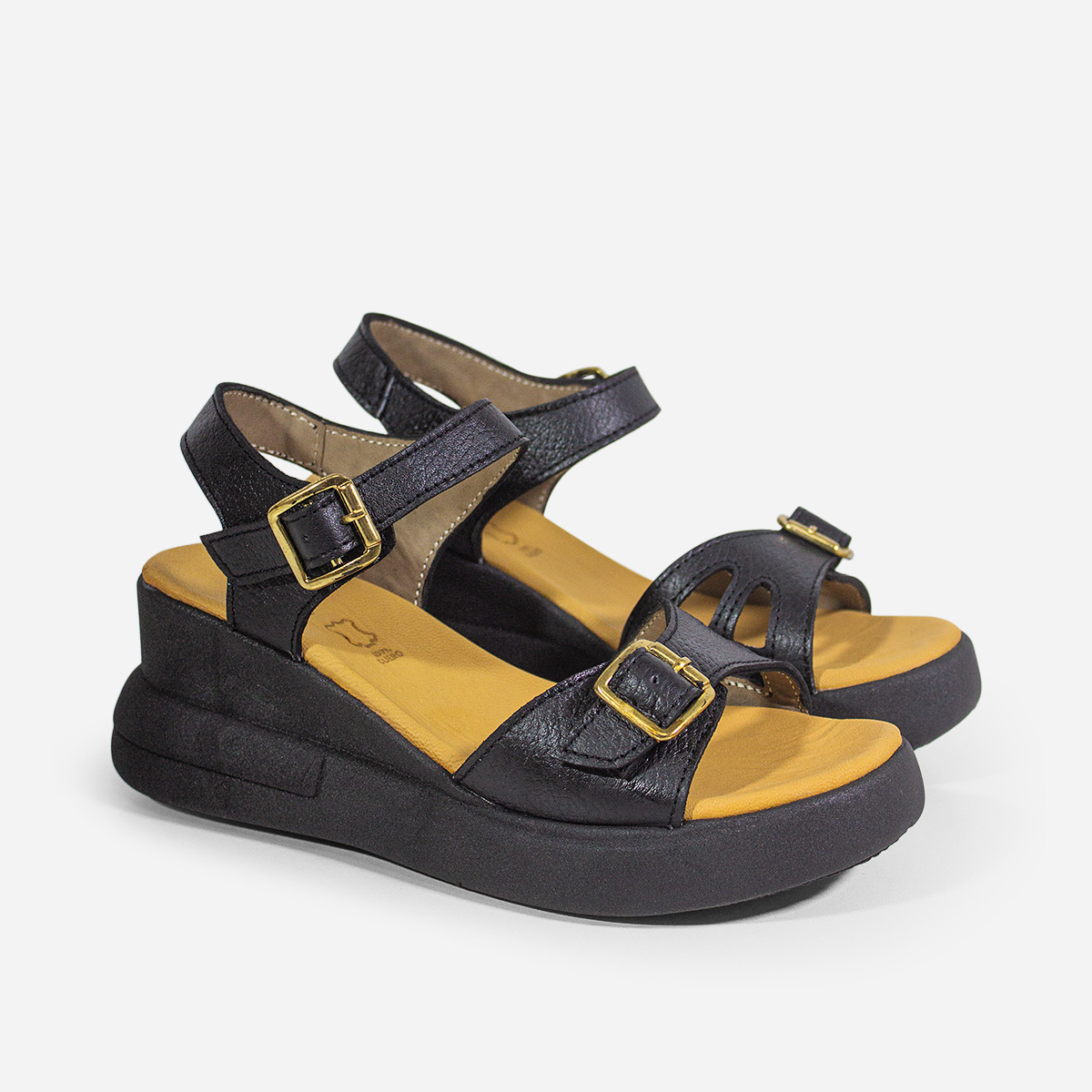 SANDALIAS MUJER MARIBU CUERO NEGRO 768 - 2