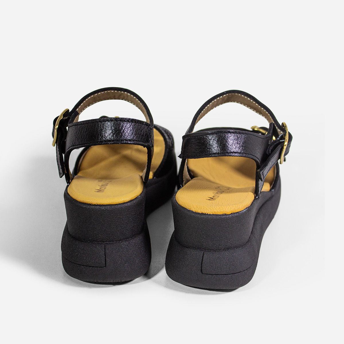 SANDALIAS MUJER MARIBU CUERO NEGRO 768 - 3