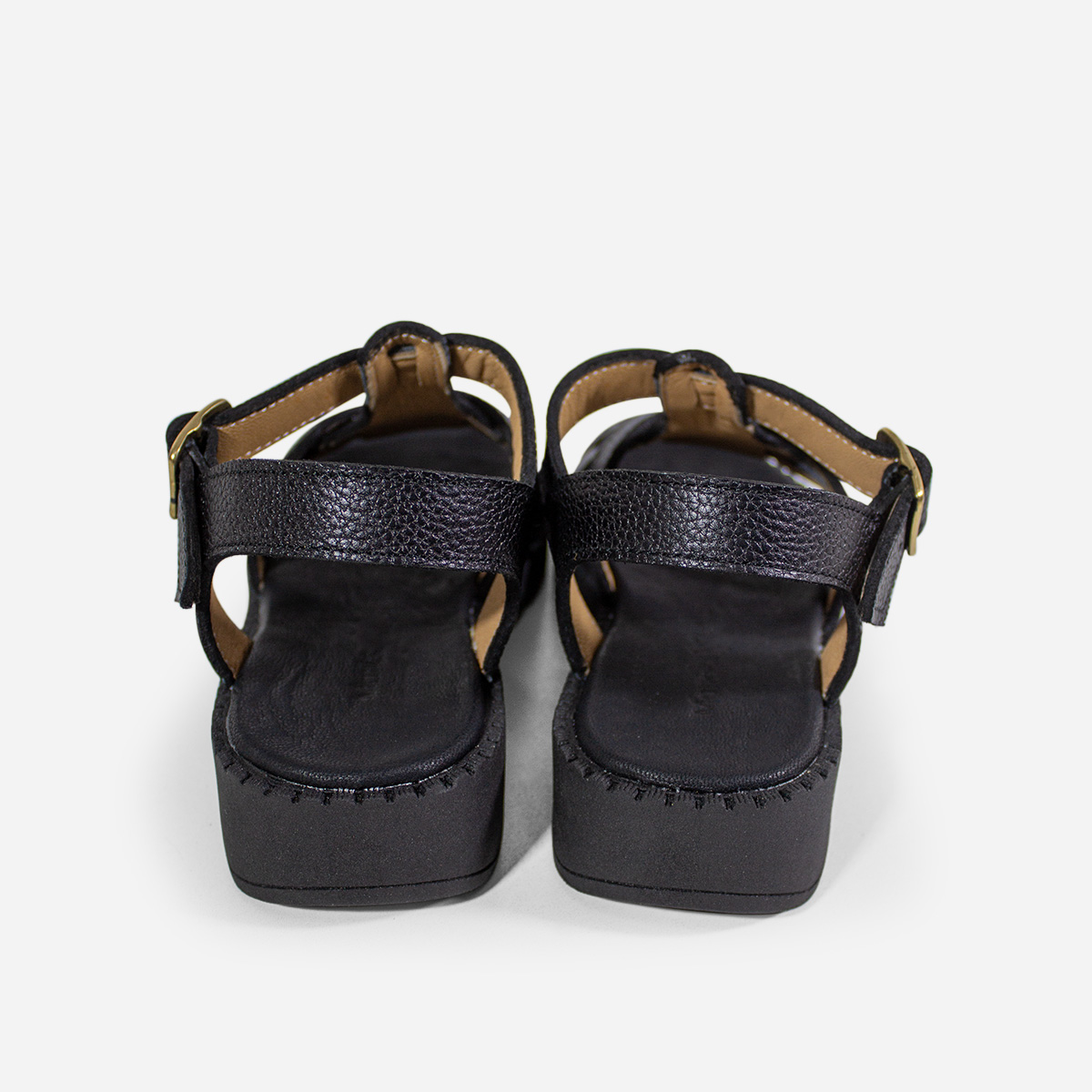 SANDALIAS MUJER MARIBU CUERO NEGRO 1085 - 3