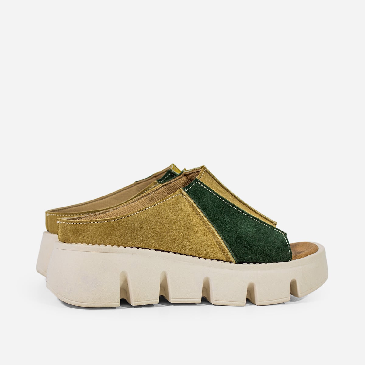 SANDALIAS MUJER MARIBU CUERO MOSTAZA 1090 - 2