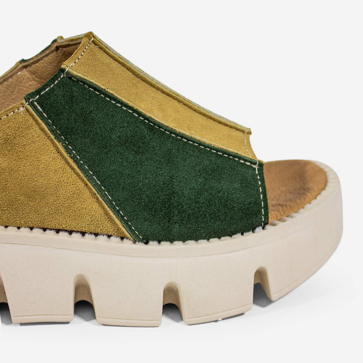 SANDALIAS MUJER MARIBU CUERO MOSTAZA 1090 - 4