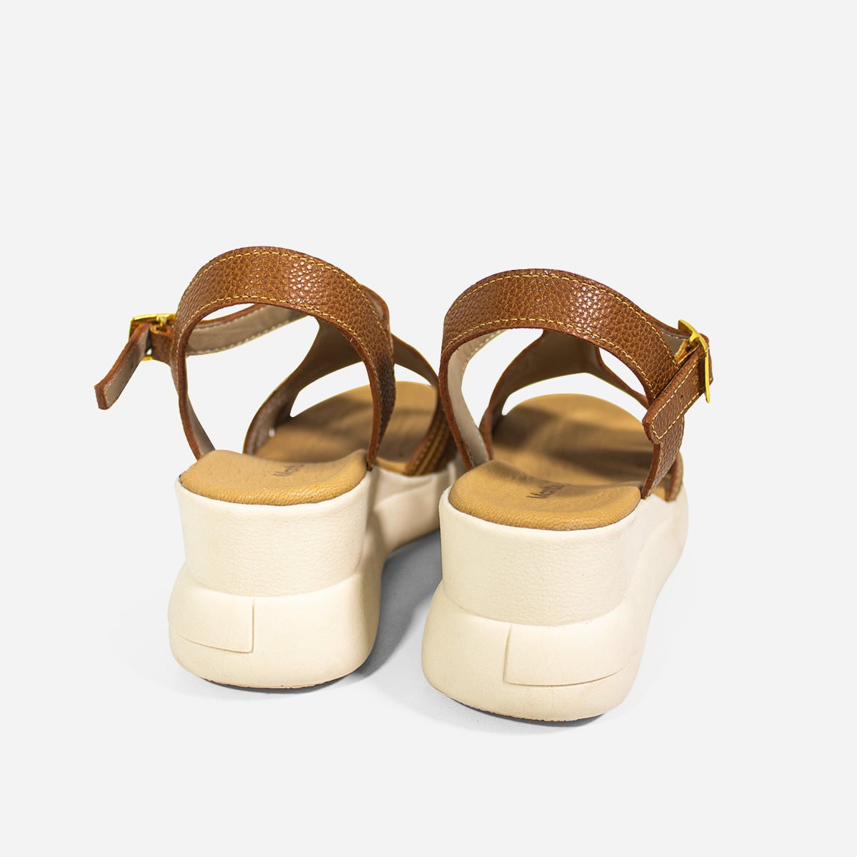 SANDALIAS MUJER MARIBU CUERO CARAMELO 366 - 3