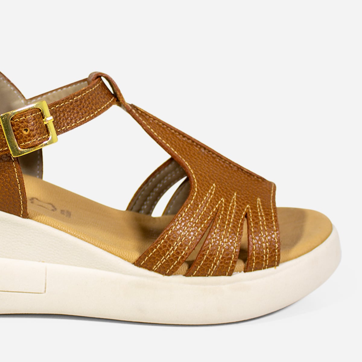 SANDALIAS MUJER MARIBU CUERO CARAMELO 366 - 4