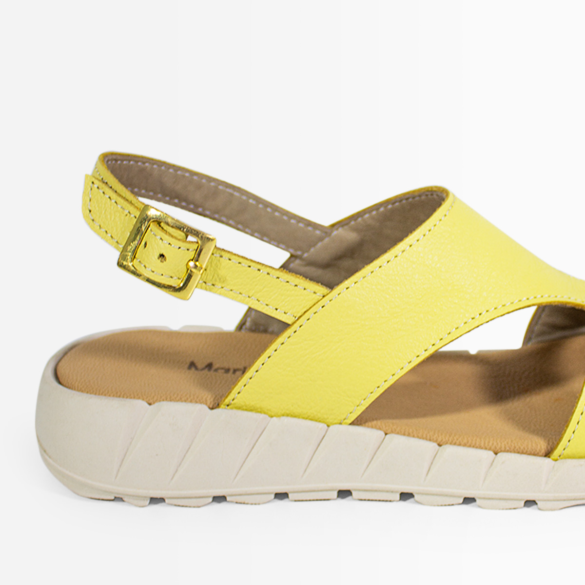 SANDALIAS MUJER MARIBU CUERO AMARILLO 1091 - 4