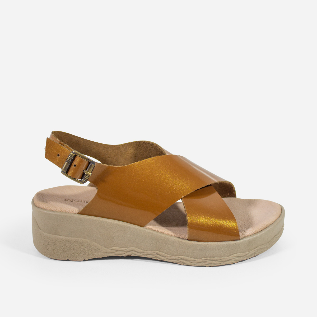 SANDALIAS MUJER MARIBU CUERO MIEL 1095 - 1