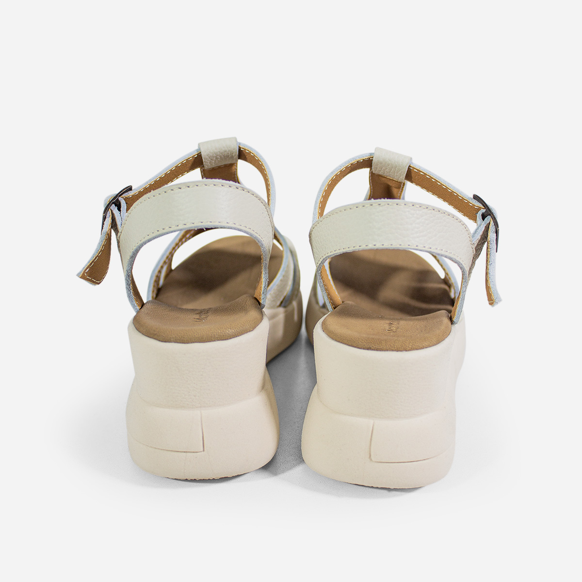 SANDALIAS MUJER MARIBU CUERO HUESO 366 - 3