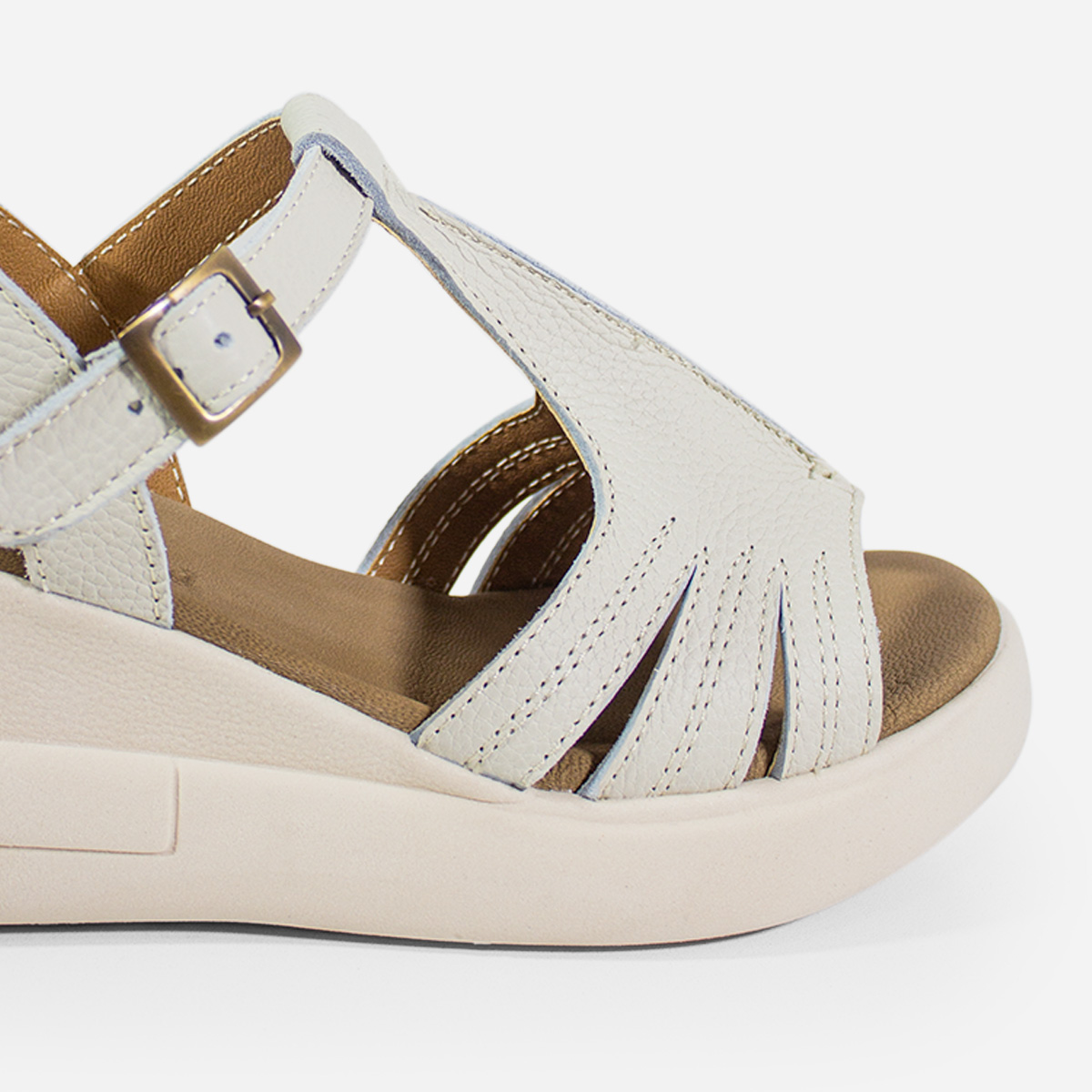 SANDALIAS MUJER MARIBU CUERO HUESO 366 - 4
