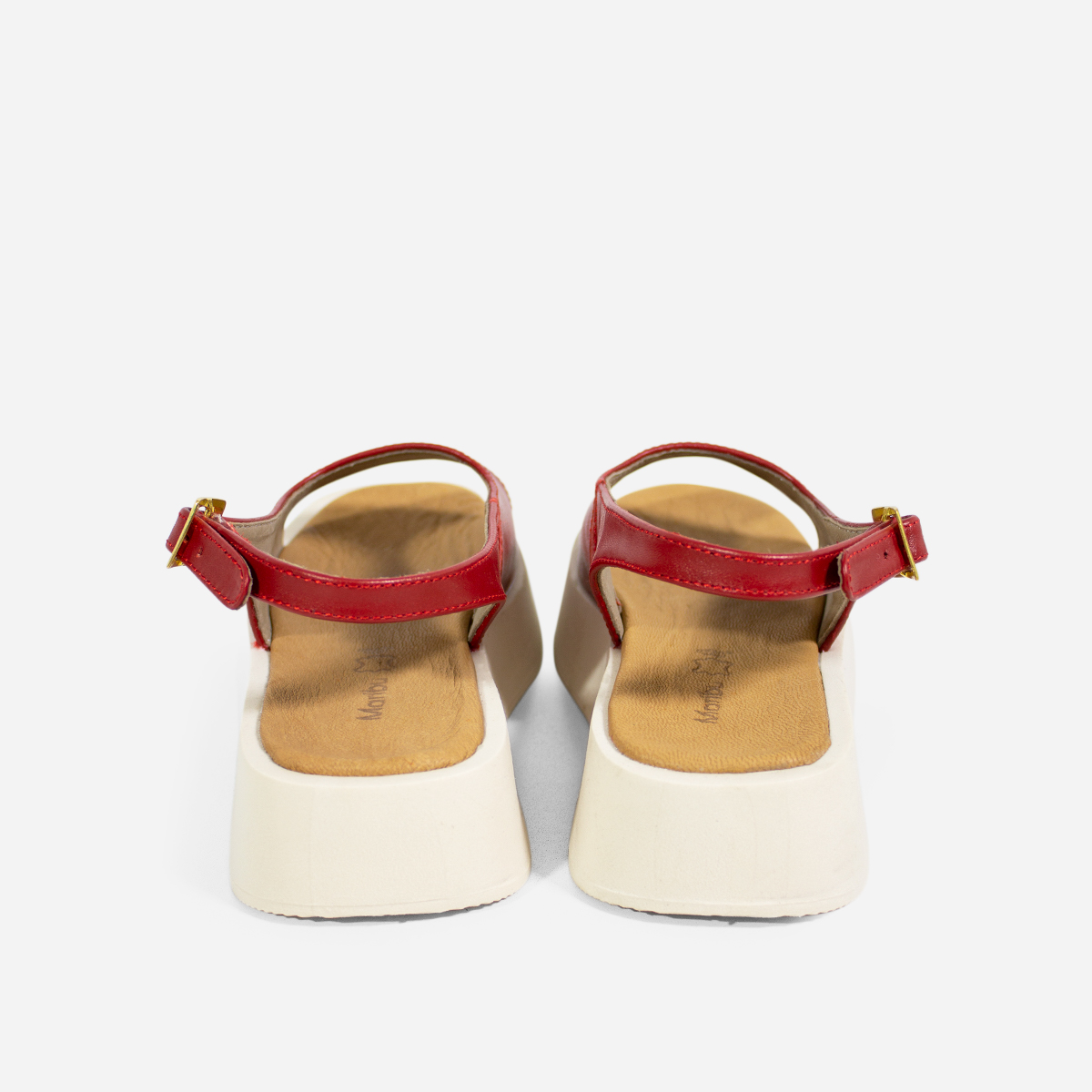 SANDALIAS MUJER MARIBU CUERO ROJO 230 - 3