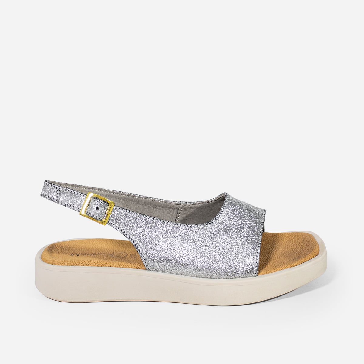 SANDALIAS MUJER MARIBU CUERO PLATA 230 - 1