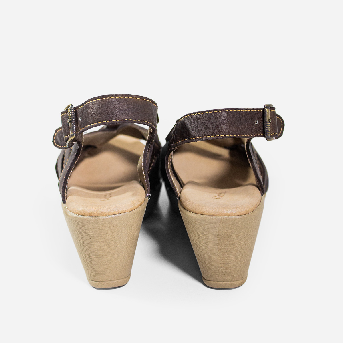 SANDALIAS MUJER MARIBU CUERO MARRÓN 403 - 3