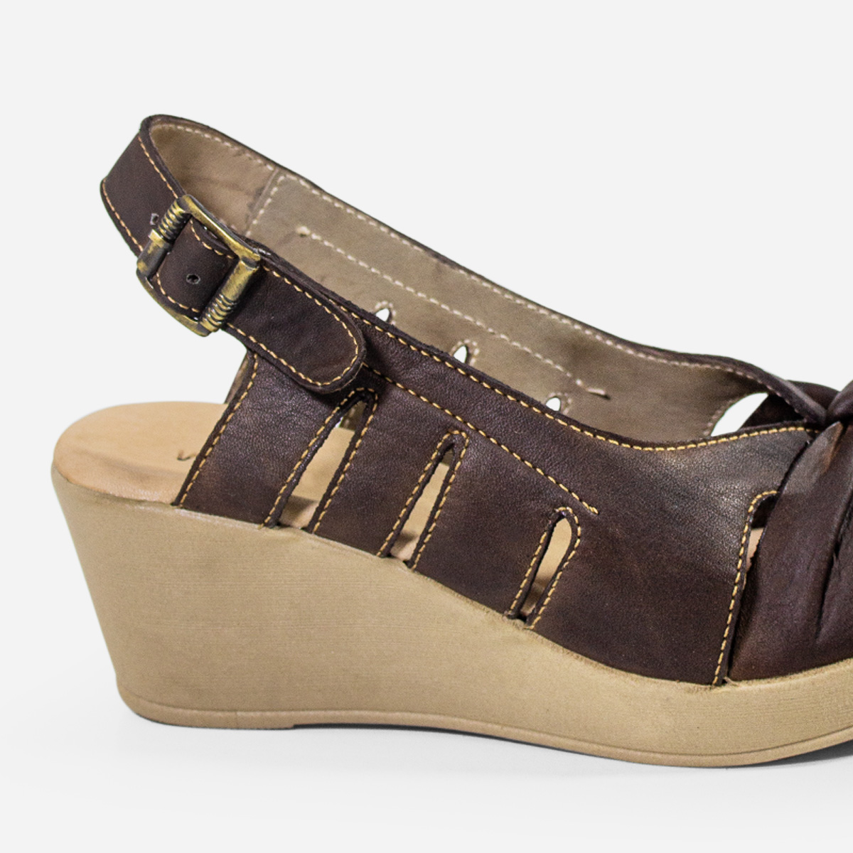 SANDALIAS MUJER MARIBU CUERO MARRÓN 403 - 4