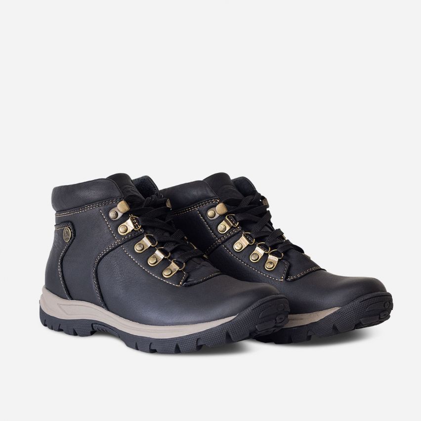 BOTINES MUJER MARIBU CUERO NEGRO 826 - 2