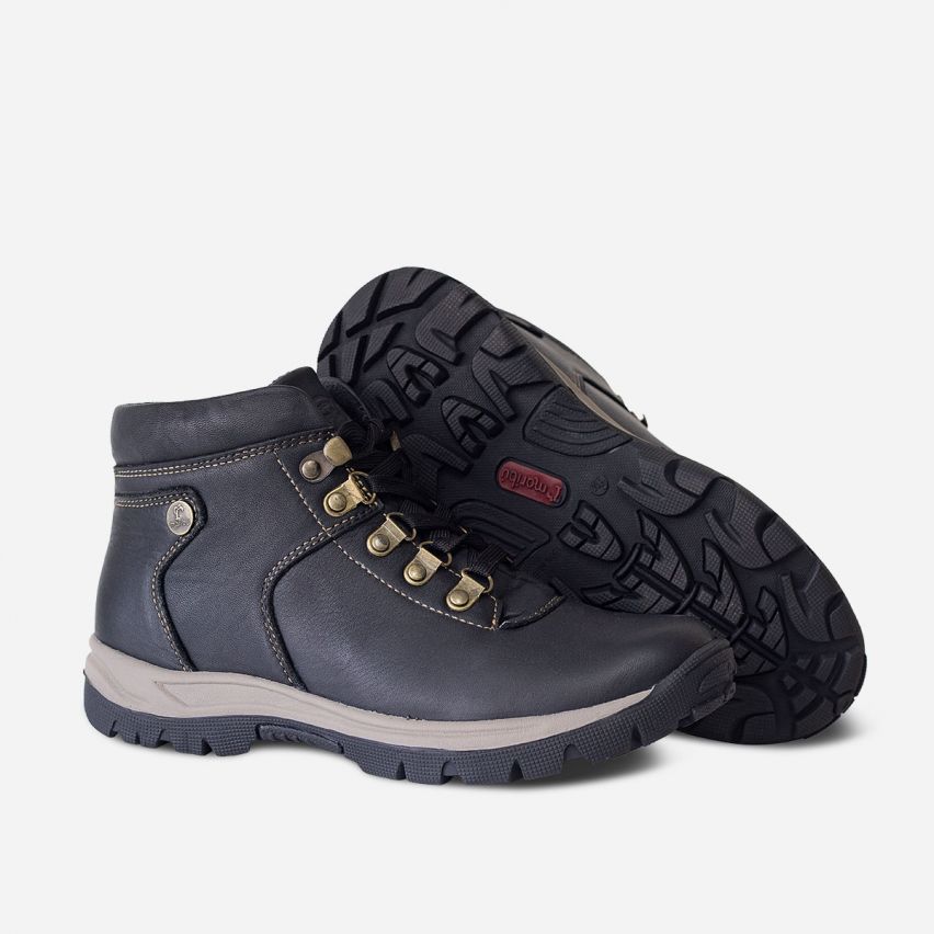BOTINES MUJER MARIBU CUERO NEGRO 826 - 4