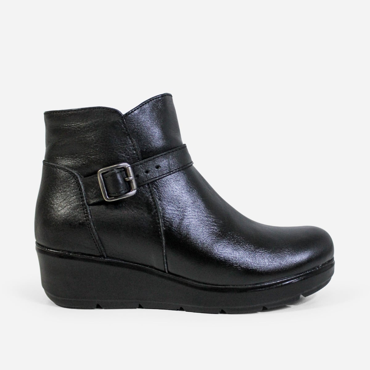 BOTINES MUJER MARIBU CUERO NEGRO 1116 - 1