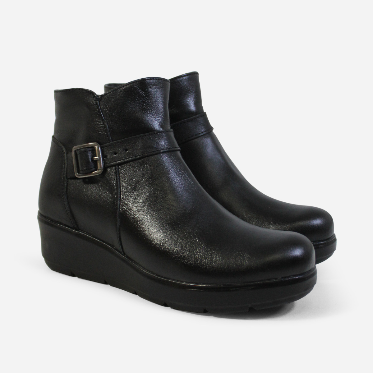 BOTINES MUJER MARIBU CUERO NEGRO 1116 - 2