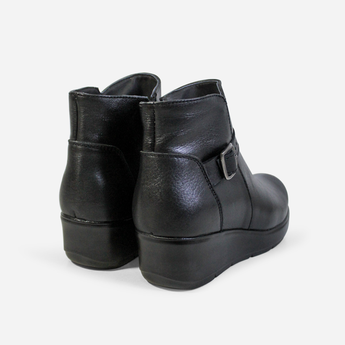 BOTINES MUJER MARIBU CUERO NEGRO 1116 - 3