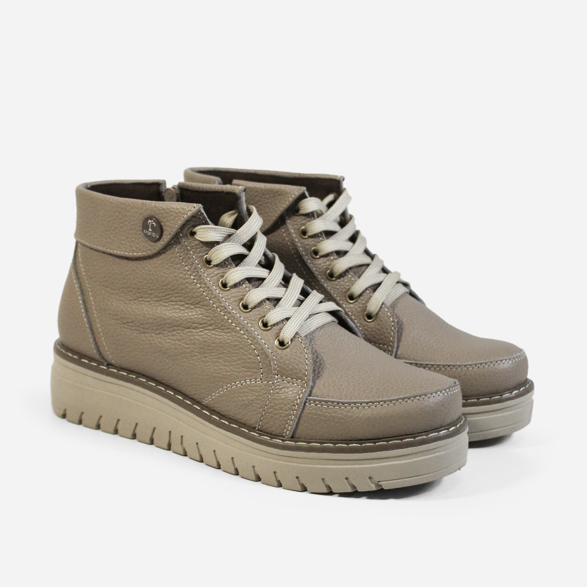 BOTINES MUJER MARIBU CUERO OLIVA 512 - 2