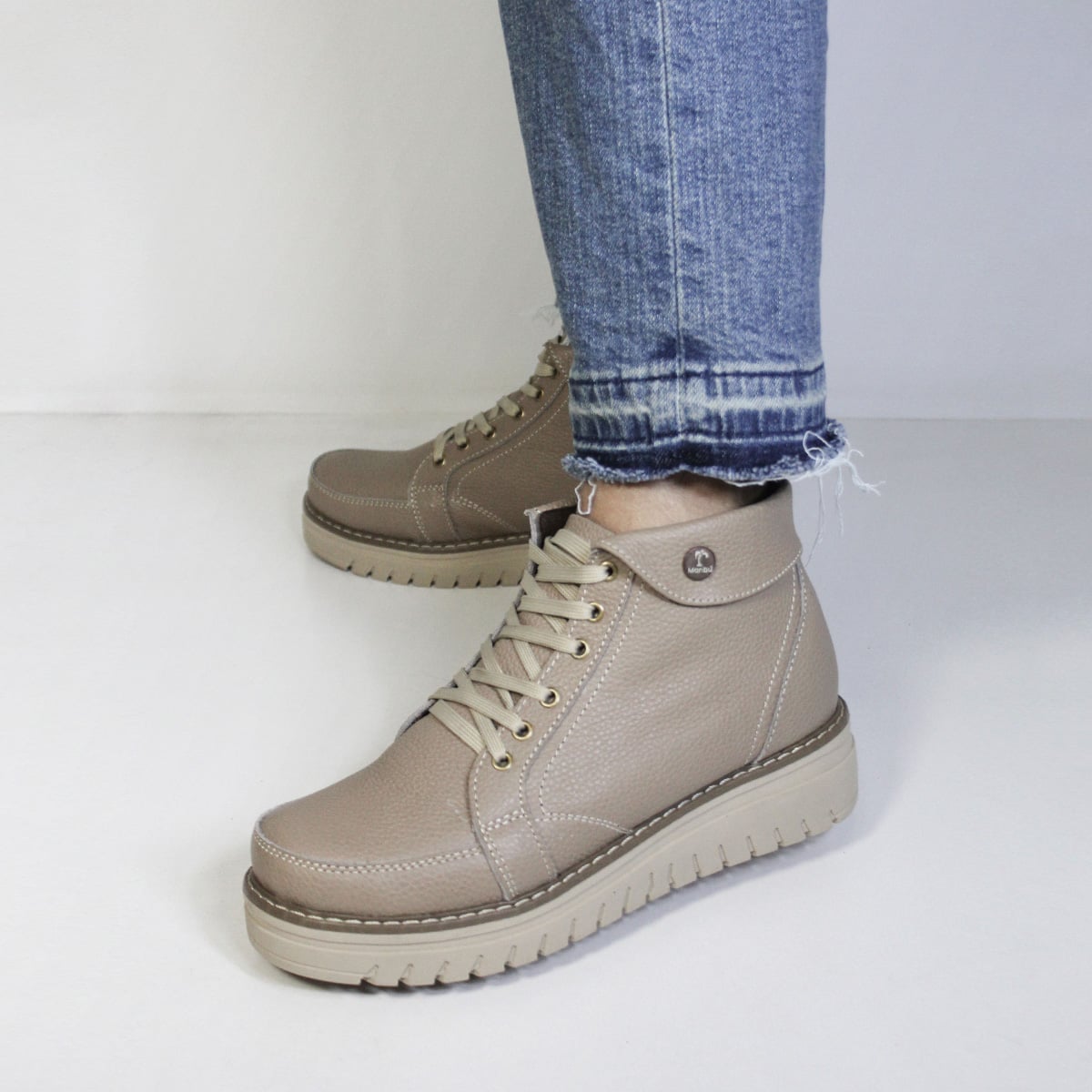 BOTINES MUJER MARIBU CUERO OLIVA 512 - 6