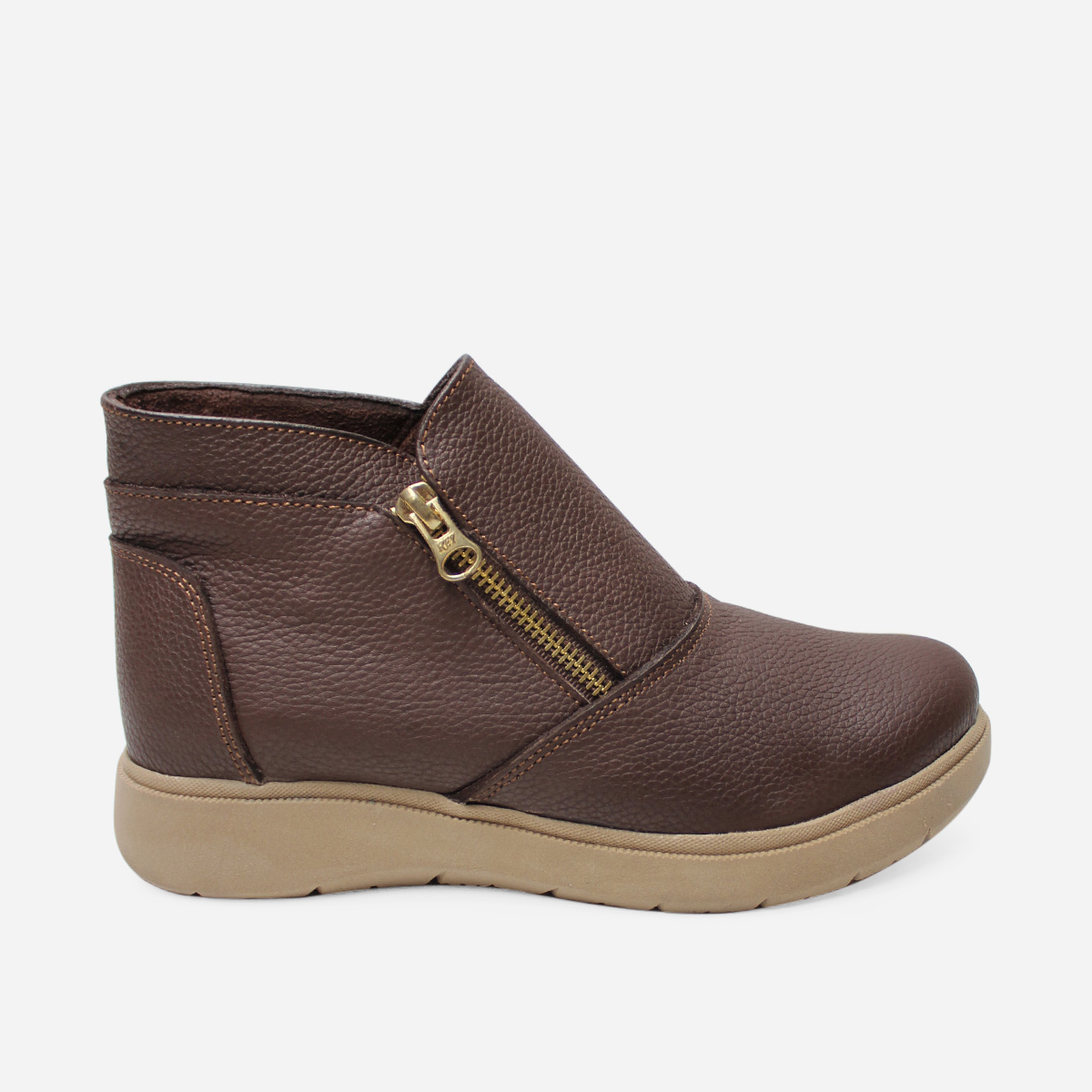 BOTINES MUJER MARIBU CUERO MARRÓN 836 - 1