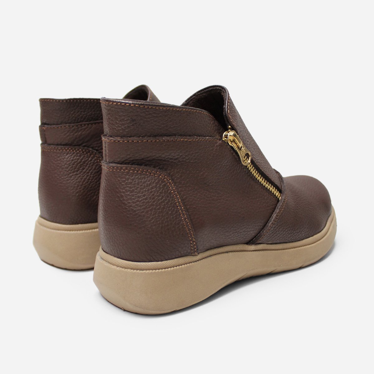 BOTINES MUJER MARIBU CUERO MARRÓN 836 - 4