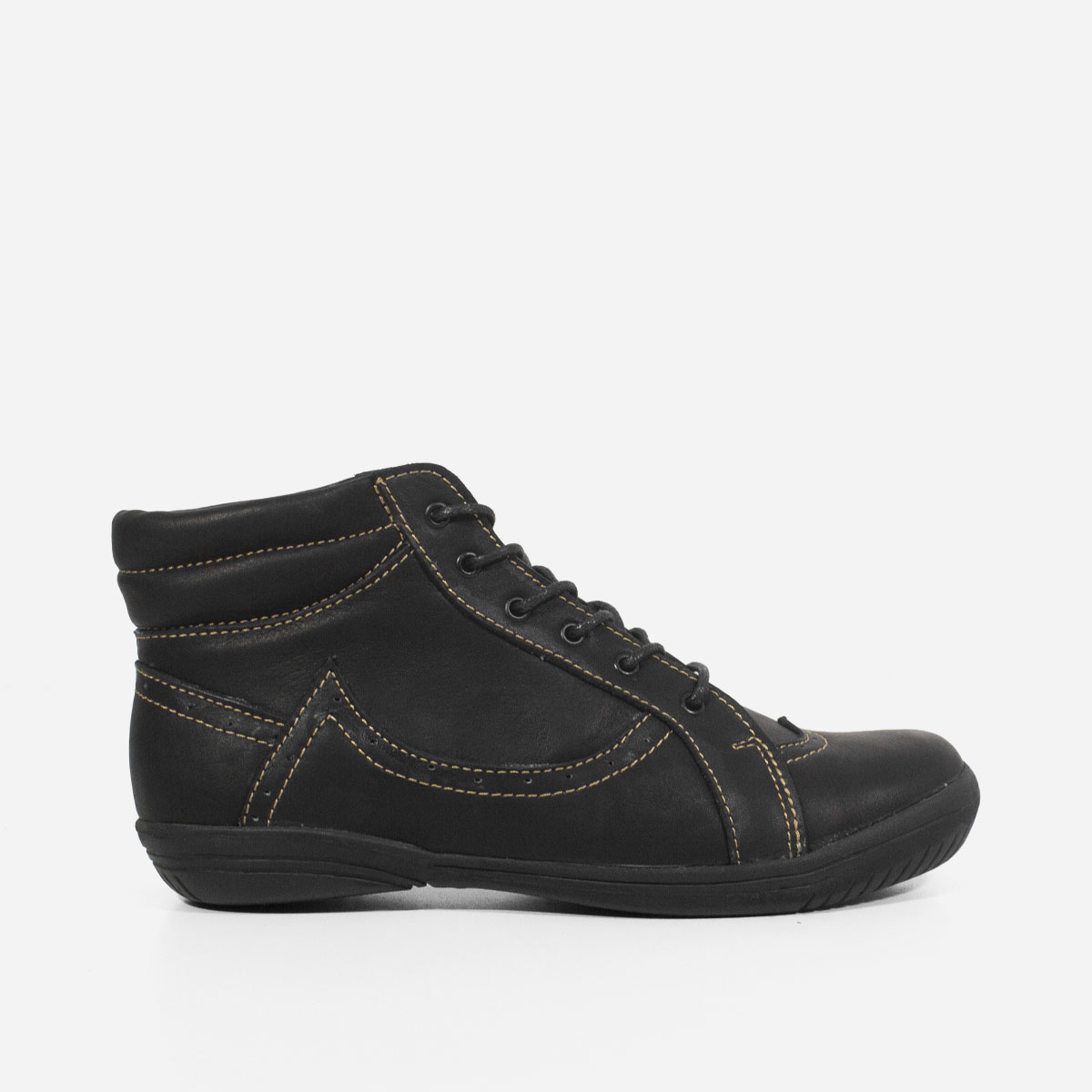 BOTINES MUJER MARIBU CUERO NEGRO 522 - 1