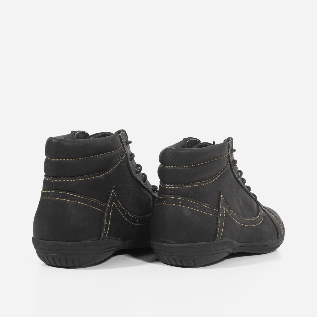 BOTINES MUJER MARIBU CUERO NEGRO 522 - 3