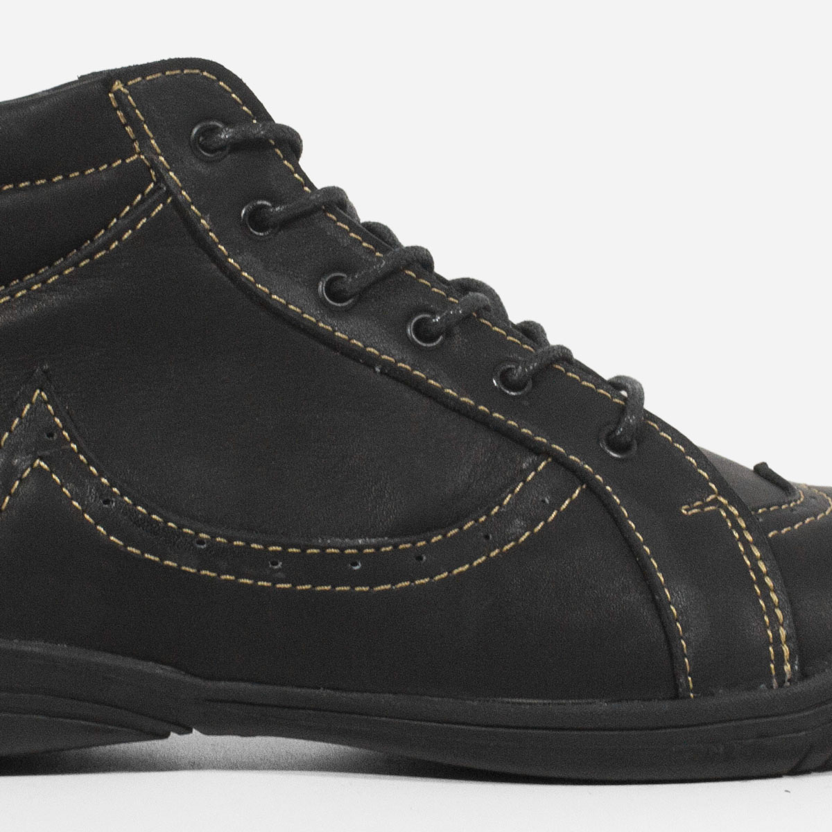 BOTINES MUJER MARIBU CUERO NEGRO 522 - 4