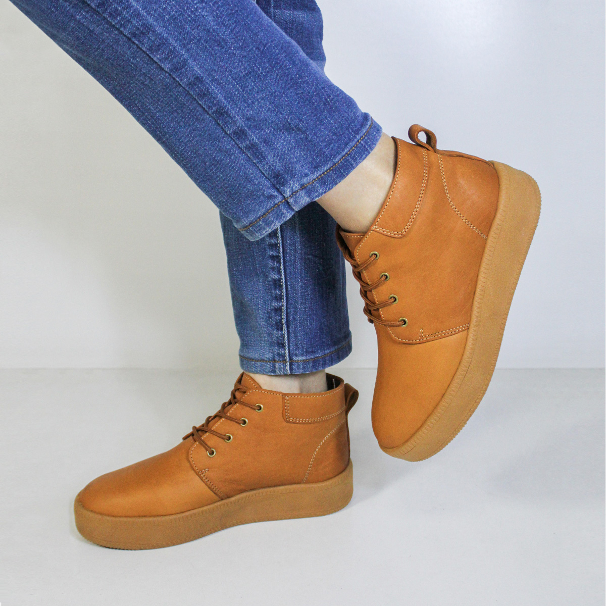 BOTINES MUJER MARIBU CUERO MIEL 856 - 6