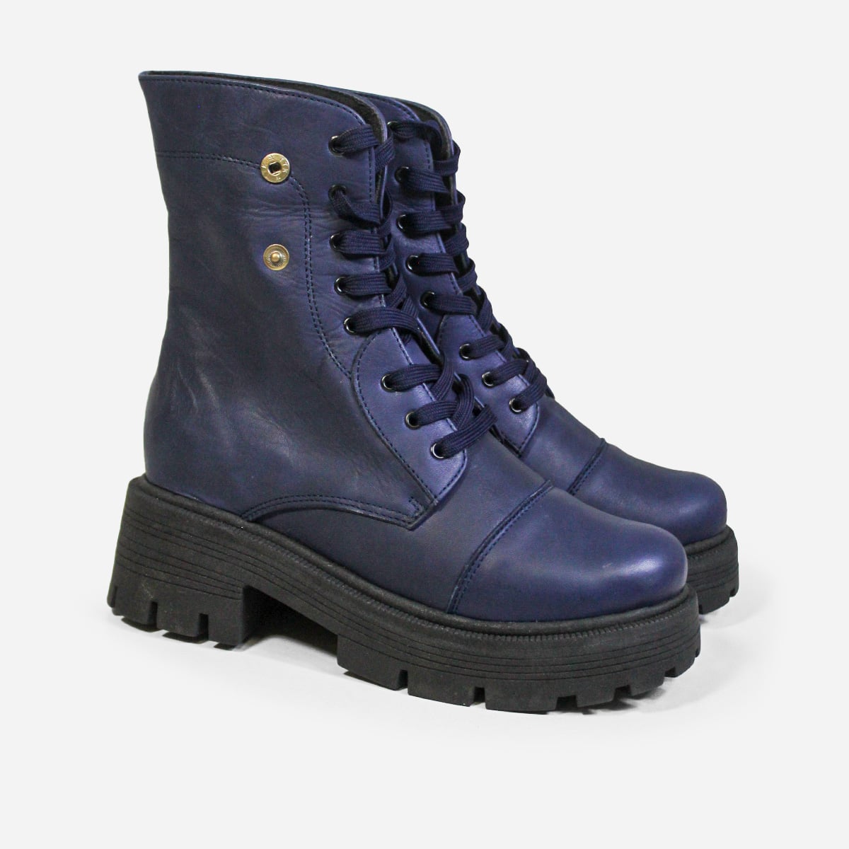 BOTINES MUJER MARIBU CUERO AZUL 854 - 2