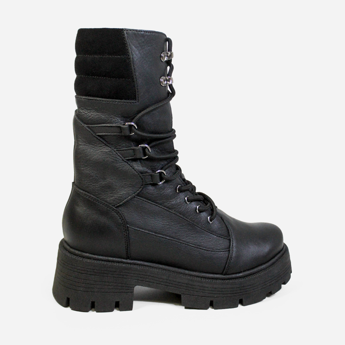 BOTAS MUJER MARIBU CUERO NEGRO 1111 - 1