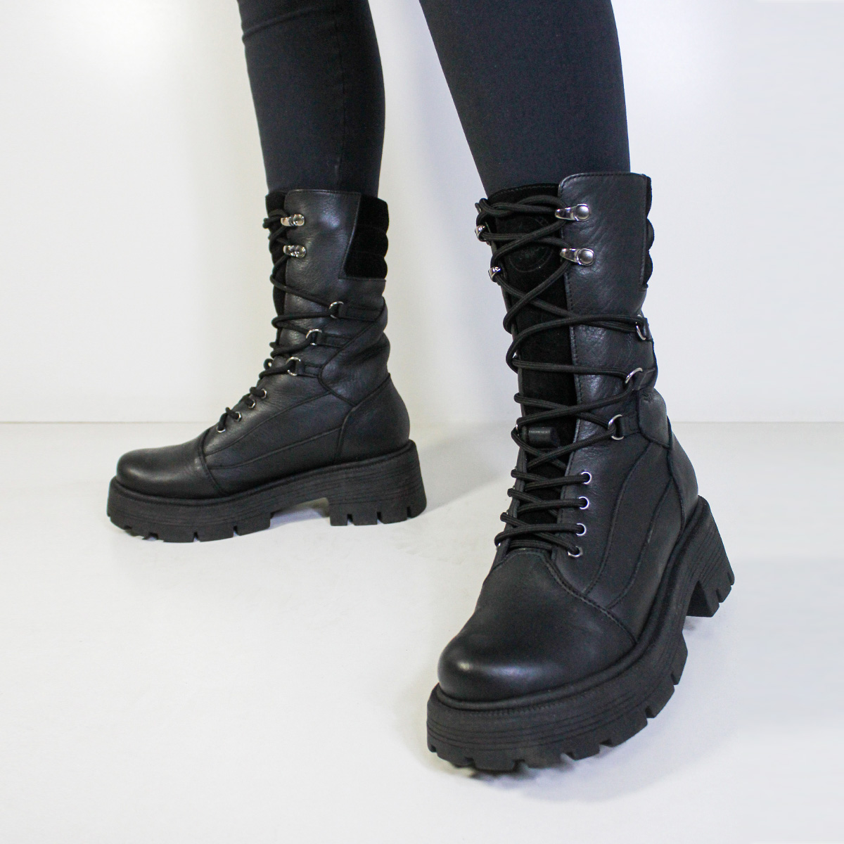 BOTAS MUJER MARIBU CUERO NEGRO 1111 - 6