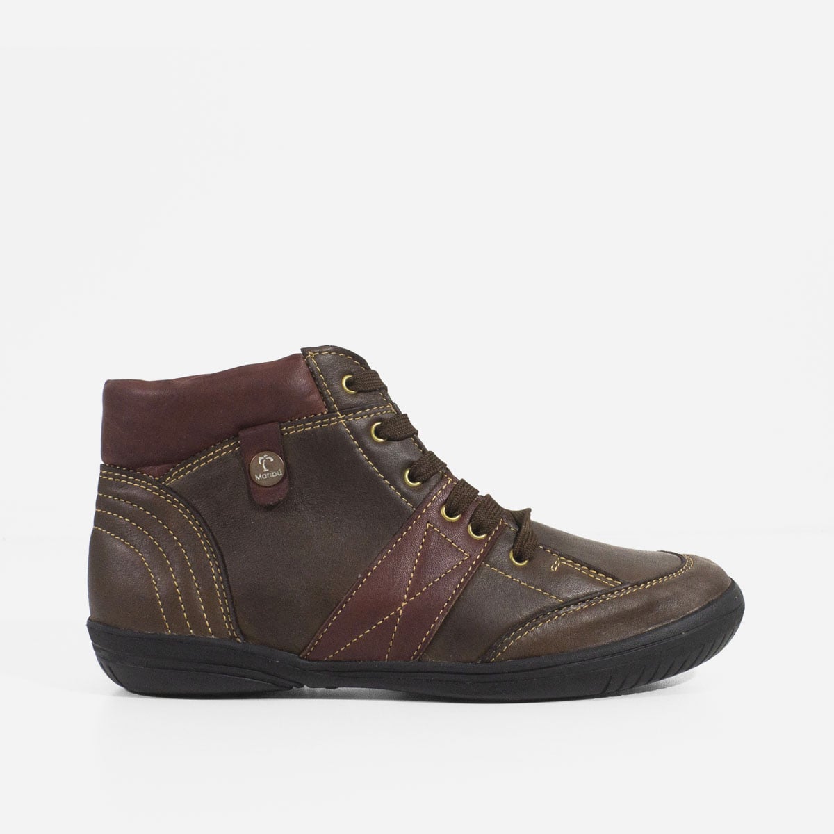BOTINES MUJER MARIBU CUERO MARRÓN 672 - 1
