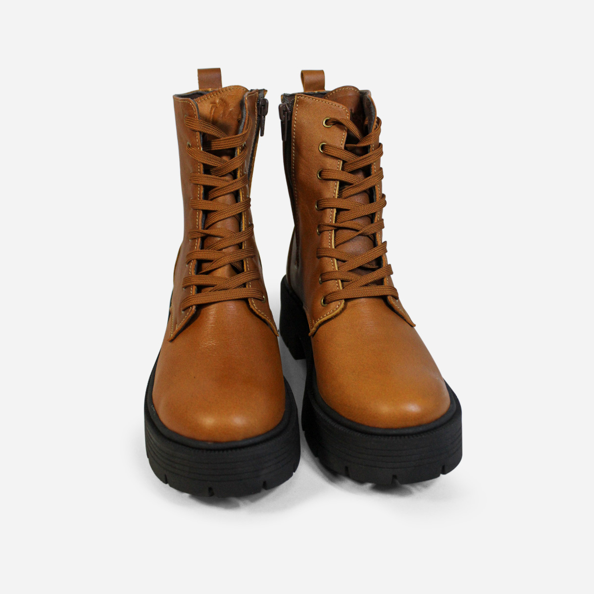 BOTINES MUJER MARIBU CUERO CARAMELO 864 - 4