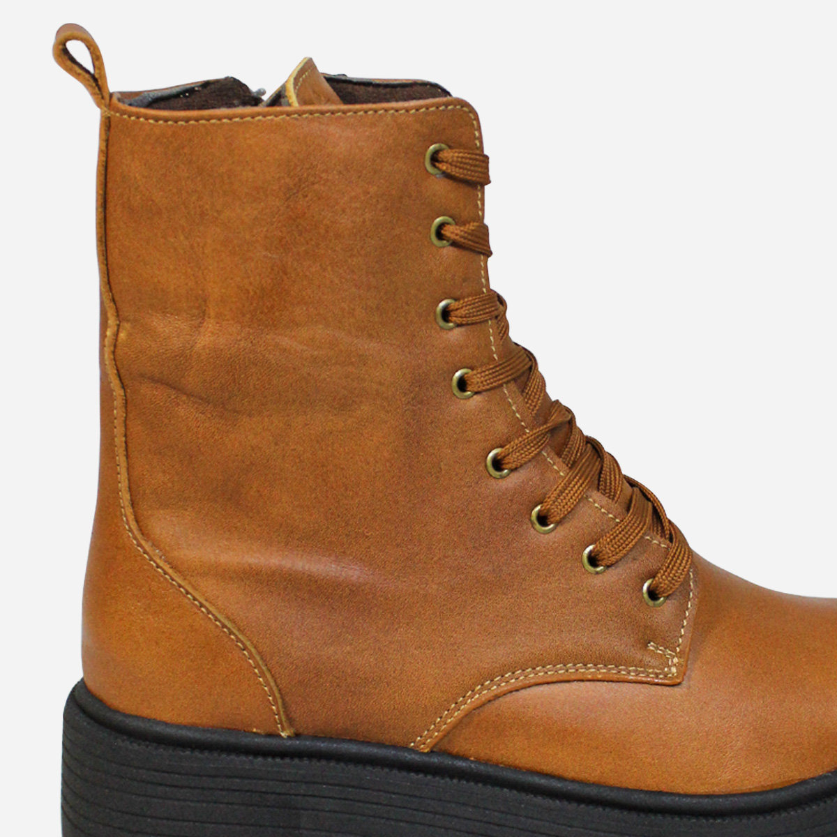 BOTINES MUJER MARIBU CUERO CARAMELO 864 - 5