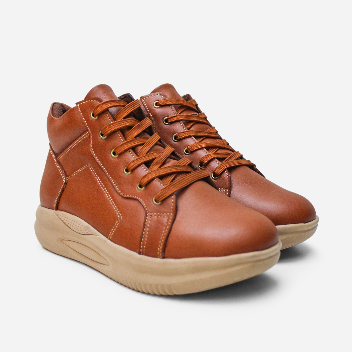 BOTINES MUJER MARIBU CUERO CARAMELO 829 - 2