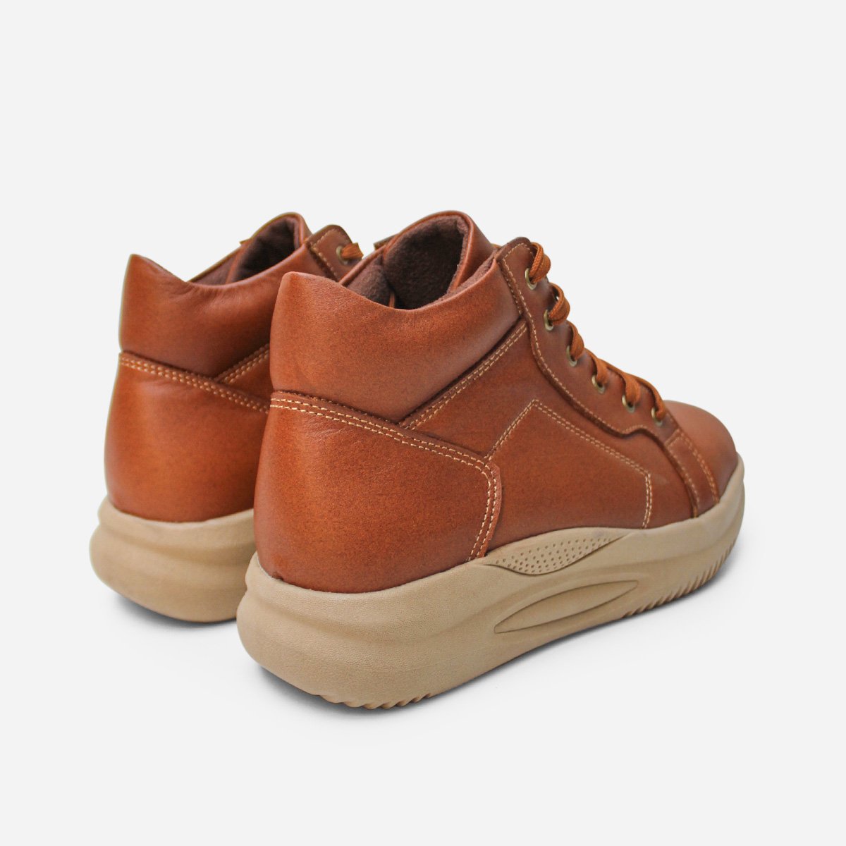 BOTINES MUJER MARIBU CUERO CARAMELO 829 - 4