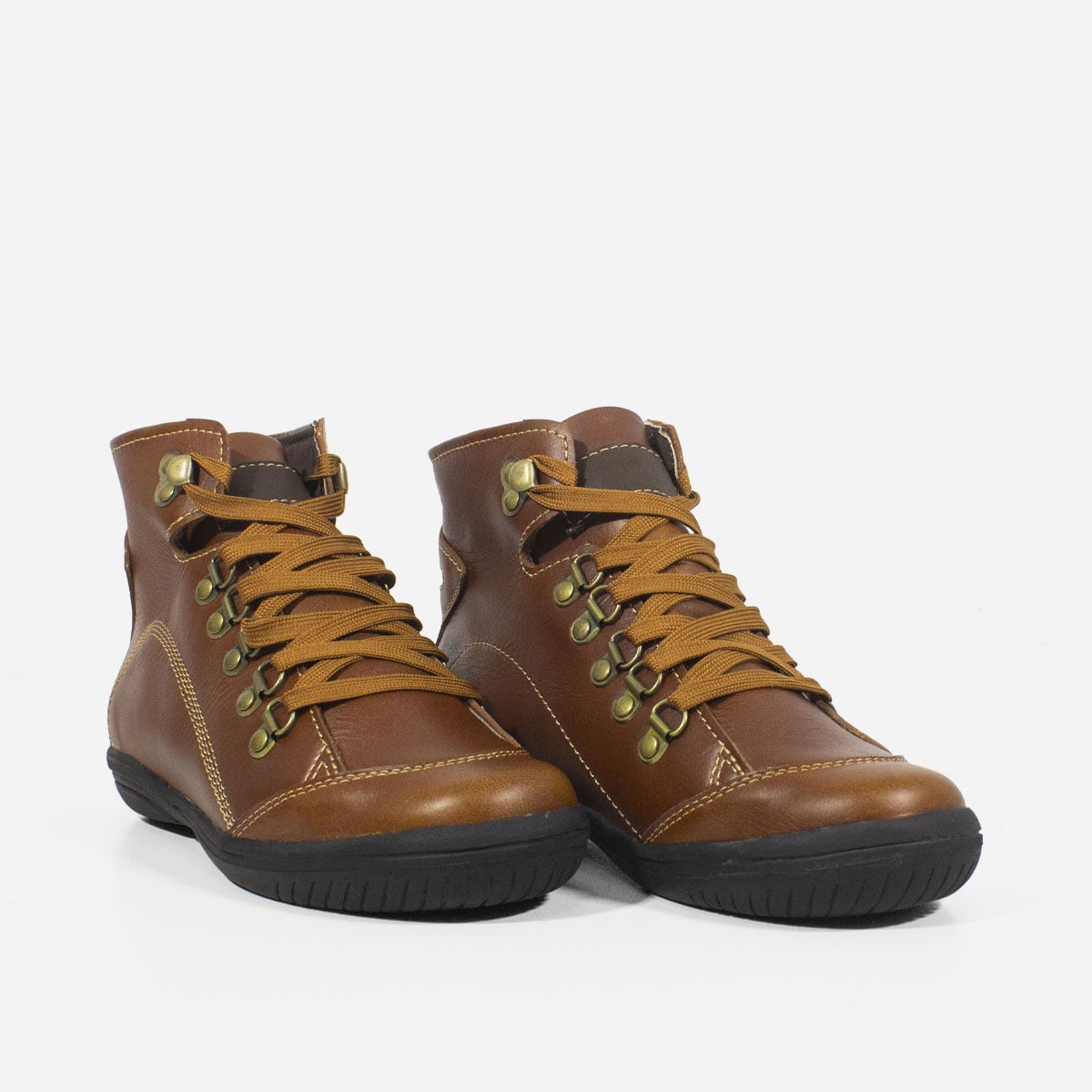 BOTINES MUJER MARIBU CUERO CARAMELO 676 - 2
