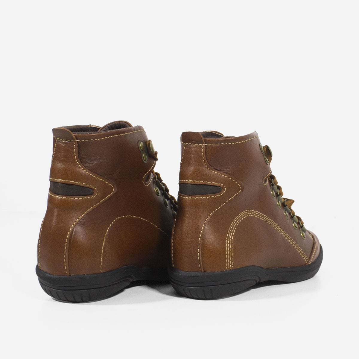 BOTINES MUJER MARIBU CUERO CARAMELO 676 - 3