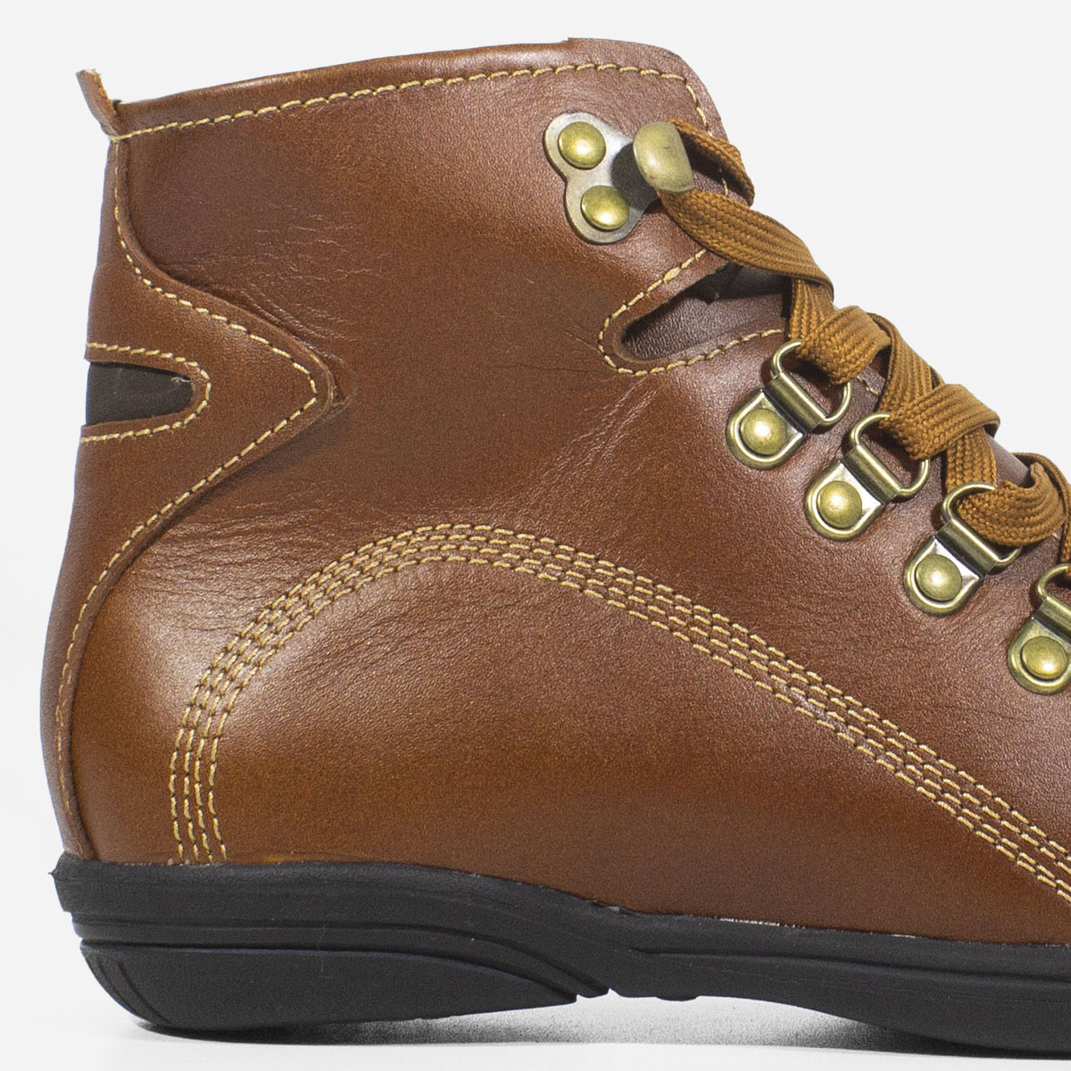 BOTINES MUJER MARIBU CUERO CARAMELO 676 - 4