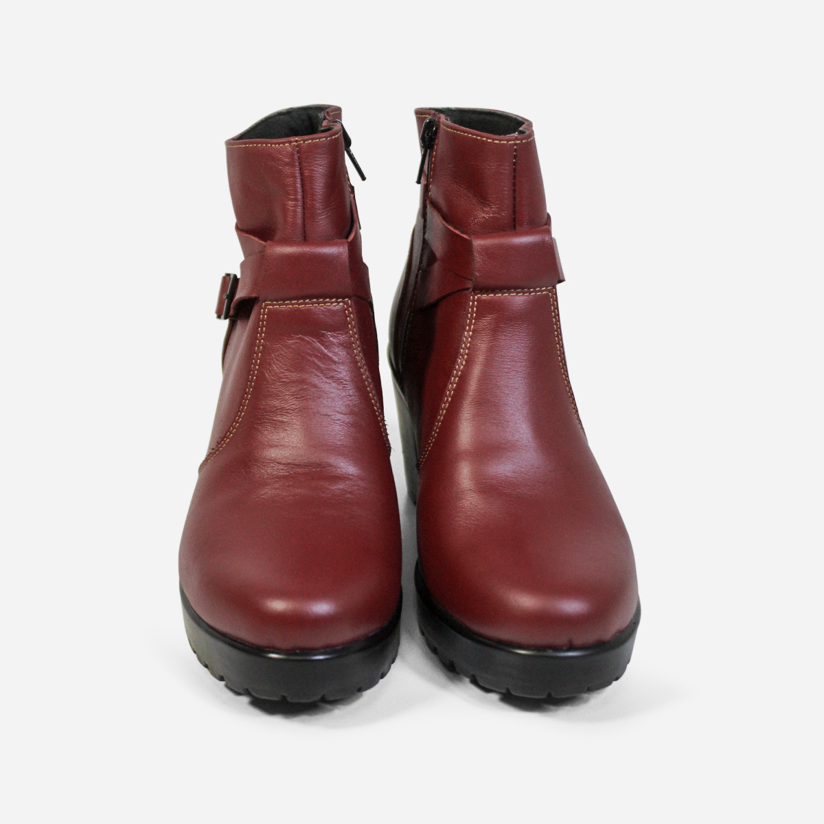 BOTINES MUJER MARIBU CUERO VINO 713 - 4